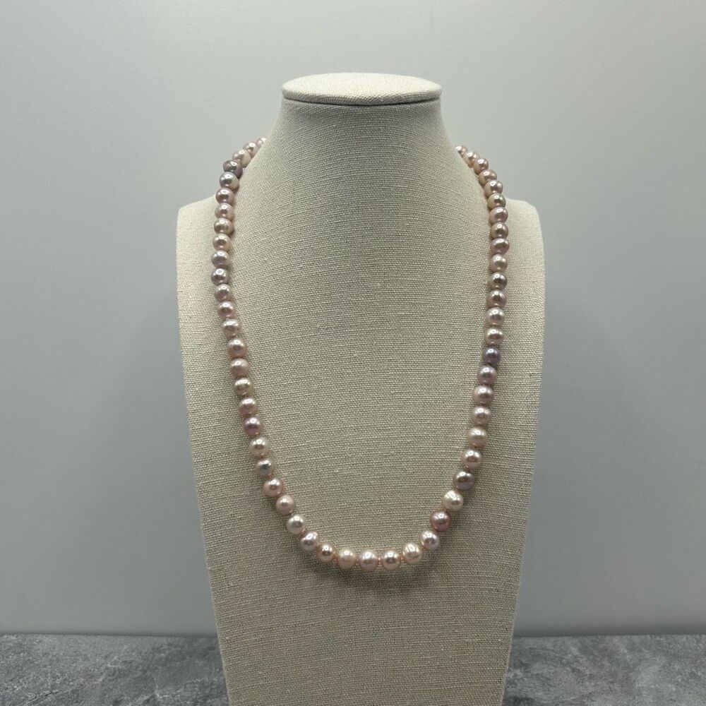 NWOT Womens Cream Ivory Fresh Natural Pearl Bead Necklace Jewelry 20 inches Gift
